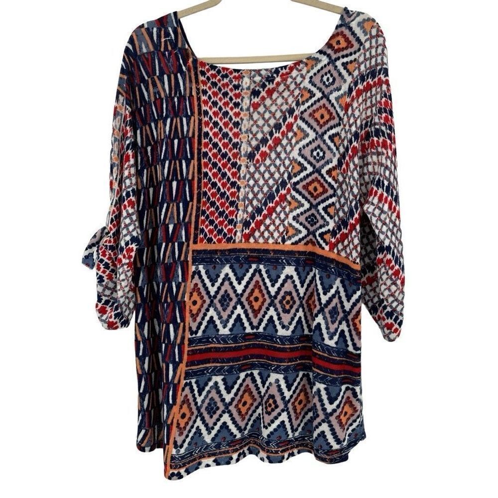 ZoZo 3/4 length Tie-Sleeve Sweater Multi Colored Large - Picture 7 of 8